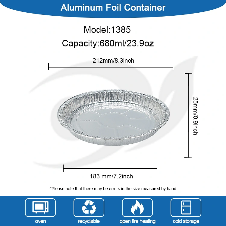 7-9 tommer pizza pan sølv aluminiumsfoliebeholdere
