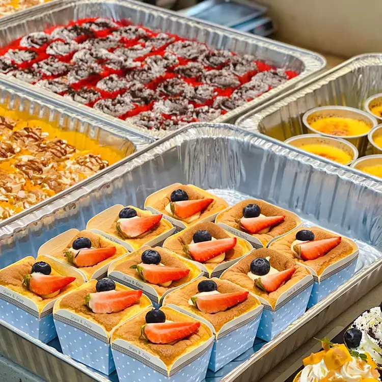 Take-out bagepakker med stor kapacitet bageplade sølv aluminiumsfoliebeholdere