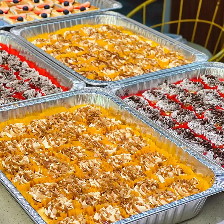 Take-out bagepakker med stor kapacitet bageplade sølv aluminiumsfoliebeholdere