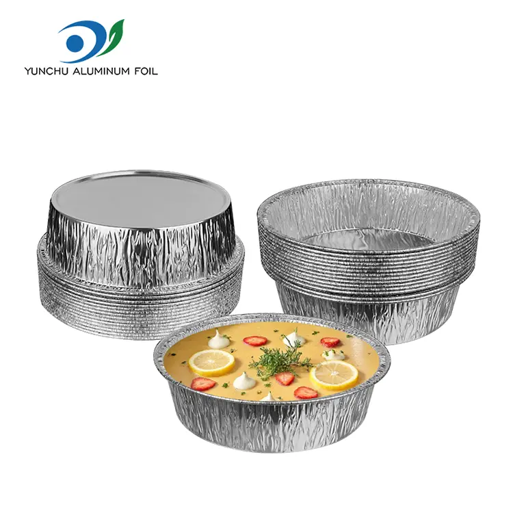 Round Air Fryer sølv aluminiumsfoliebeholdere Round Air Fryer sølv aluminiumsfoliebeholdere