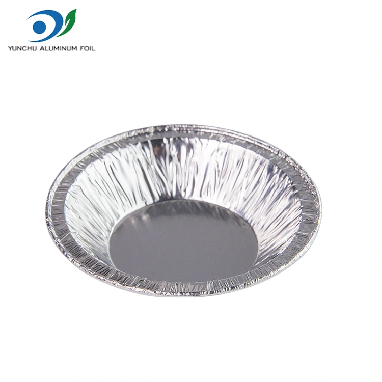 Rund syrlig bakke sølv aluminium folie madbeholder