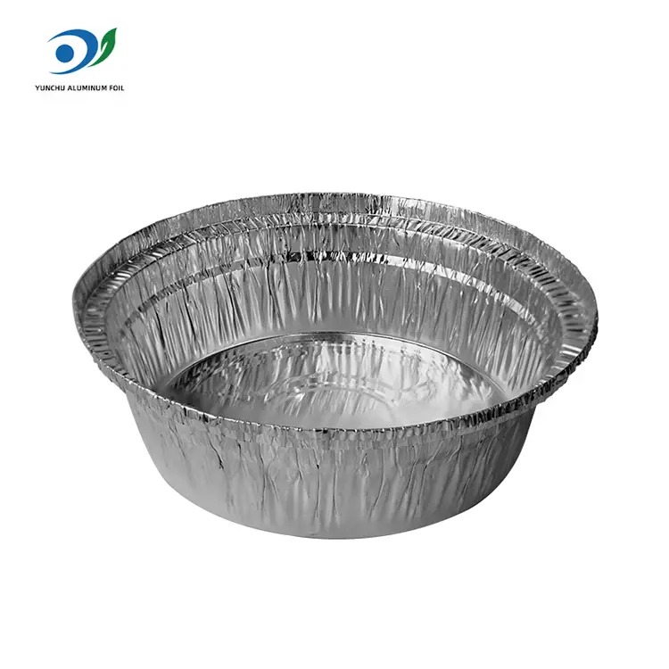Round Air Fryer Catering Silver Aluminium Folie Containere