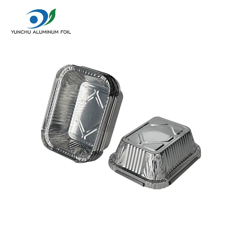 Rektangulær grill sølv aluminiumsfolie containere