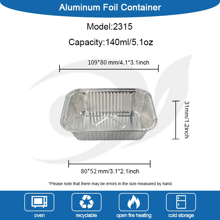 Air Fryer Baking sølv aluminiumsfoliebeholdere