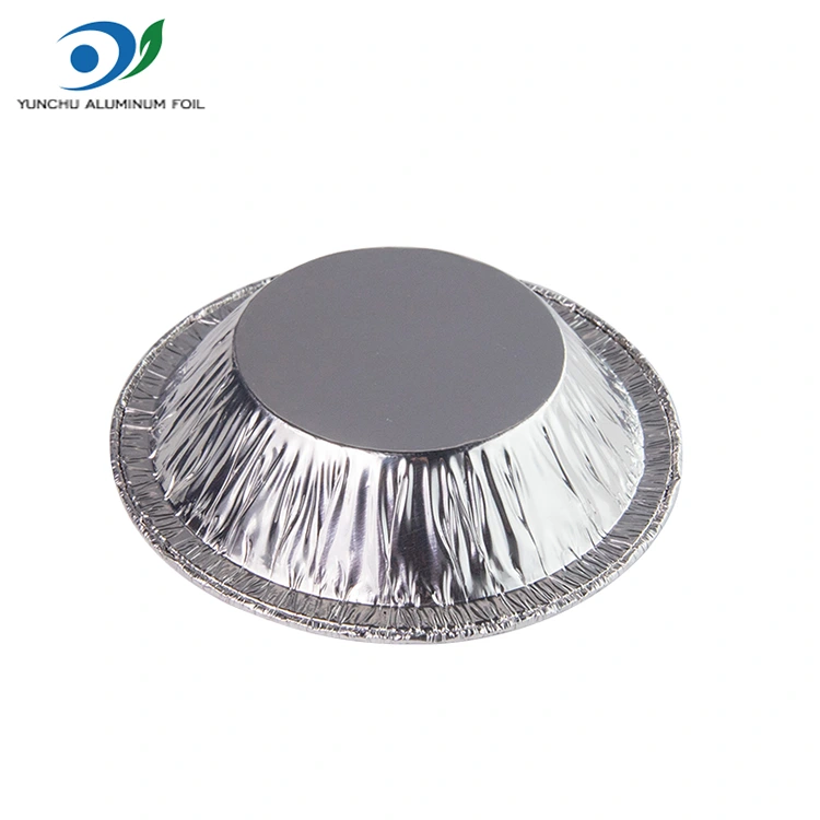 Rund syrlig bakke sølv aluminium folie madbeholder
