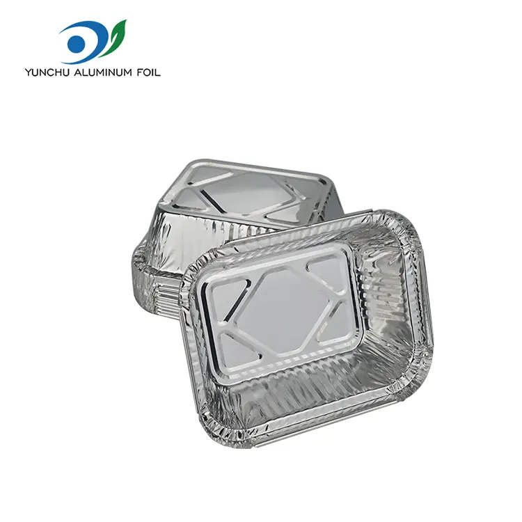 Rektangulær grill sølv aluminiumsfolie containere