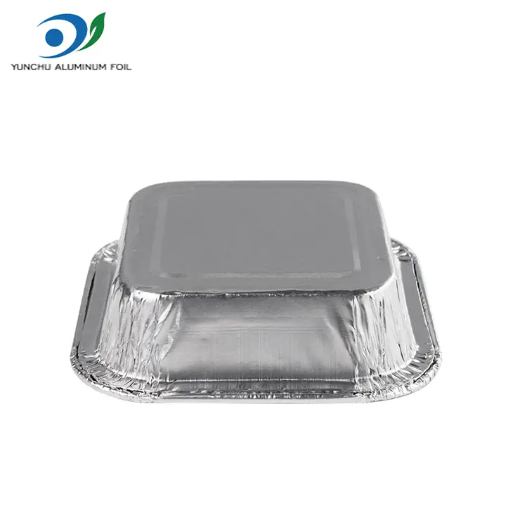 Firkantet kage luft friturer sølv aluminiumsfolie containere
