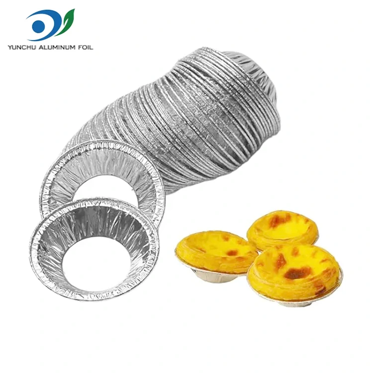 Rund syrlig bakke sølv aluminium folie madbeholder