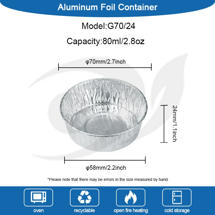 Cake Baking Cup Silver Aluminium Folie Food Container