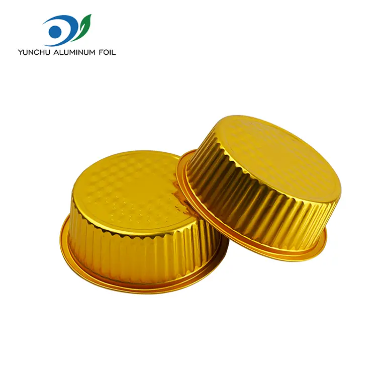 Engangsbagningsbakker rundt aluminiumsfoliebeholdere