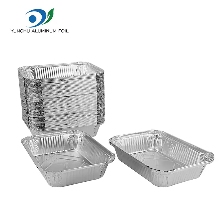 Engangsgrill frokostboks sølv aluminiumsfolie containere