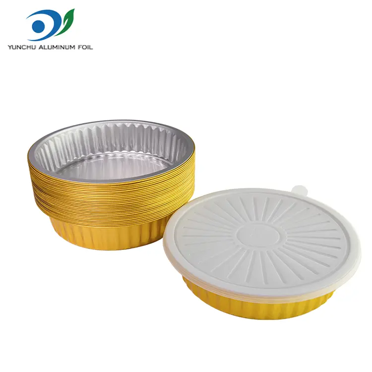 Engangsgrillbakker Golden Round Aluminiumsfoliebeholdere