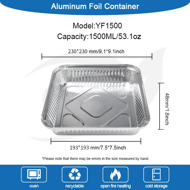 Engang BBQ spyd sølv aluminiumsfoliebeholdere