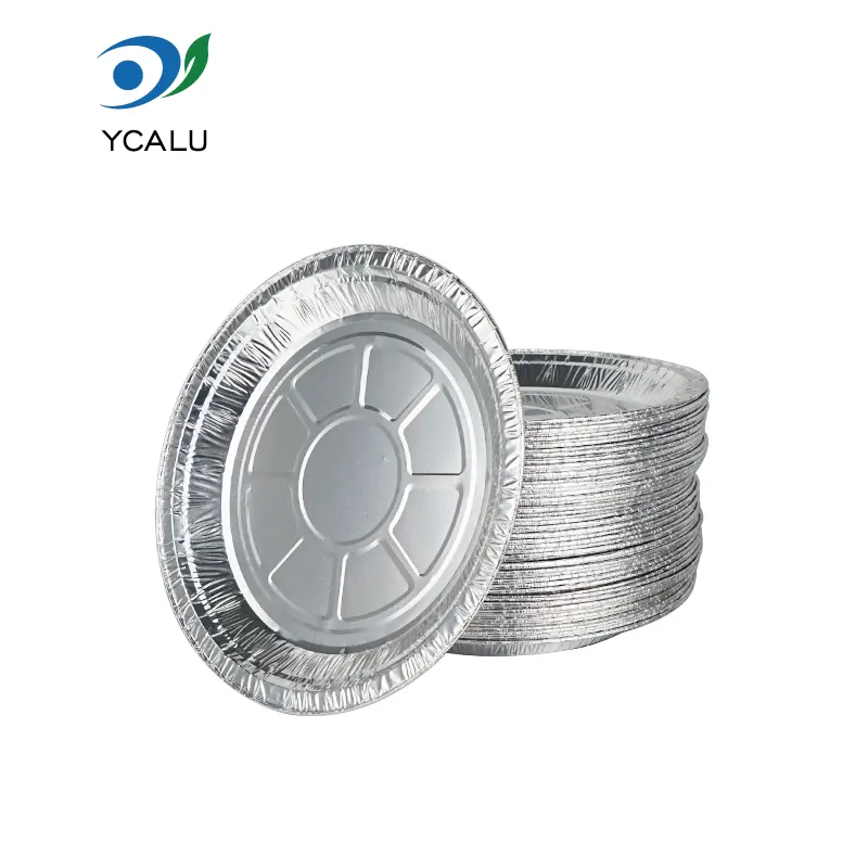 Engangs disc airfryer Sølv aluminiumsfolie madbeholdere