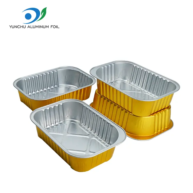 Engangsrektangulær grill aluminiumsfolie containere Engangsrektangulær grill aluminiumsfolie containere
