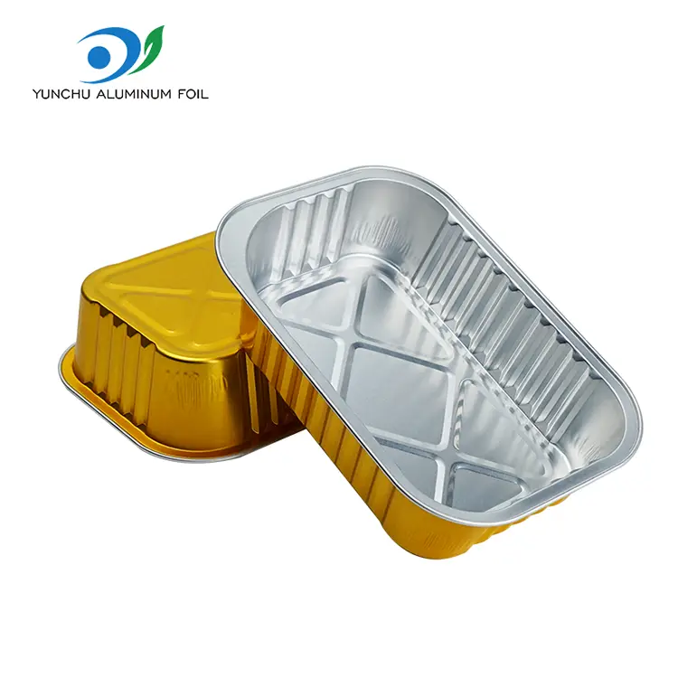 Engangsrektangulær grill aluminiumsfolie containere