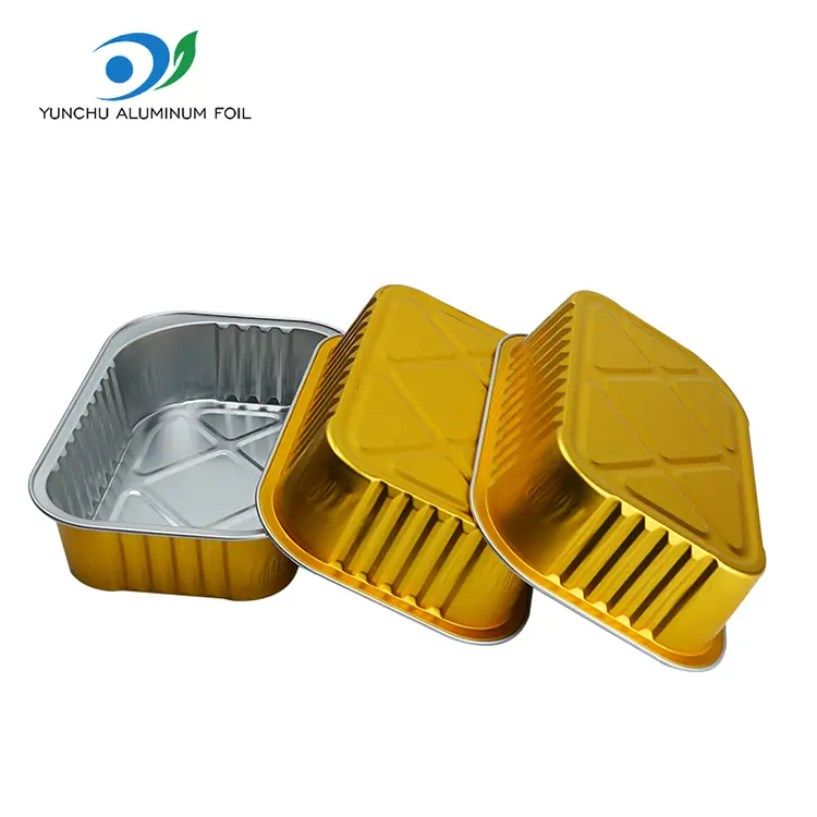 Engangsrektangulær grill aluminiumsfolie containere