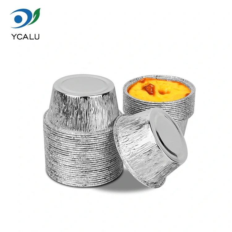 Engangs rund kagebakke Sølv aluminiumsfoliebeholdere