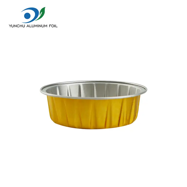 Engang rundt runde stegt glatvæg aluminiumsfoliebeholdere Engang rundt runde stegt glatvæg aluminiumsfoliebeholdere