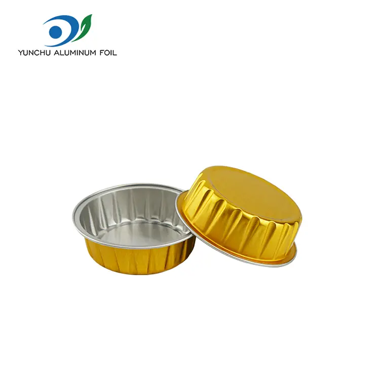 Engang rundt runde stegt glatvæg aluminiumsfoliebeholdere