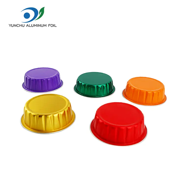 Engang rundt runde stegt glatvæg aluminiumsfoliebeholdere