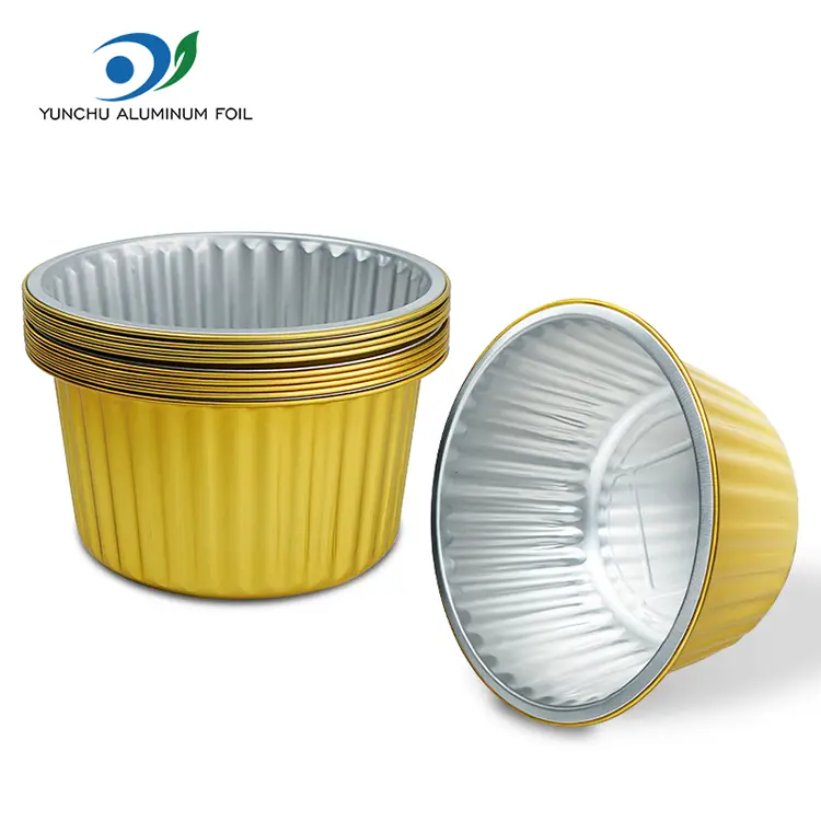 Engang forseglet takeaway guld aluminiumsfolie containere