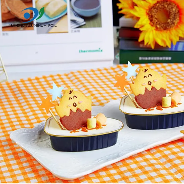 Engangs speciel formet farve glatvæg aluminiumsfolie containere