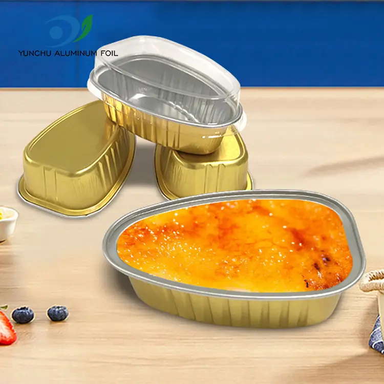 Engangs speciel formet farve glatvæg aluminiumsfolie containere