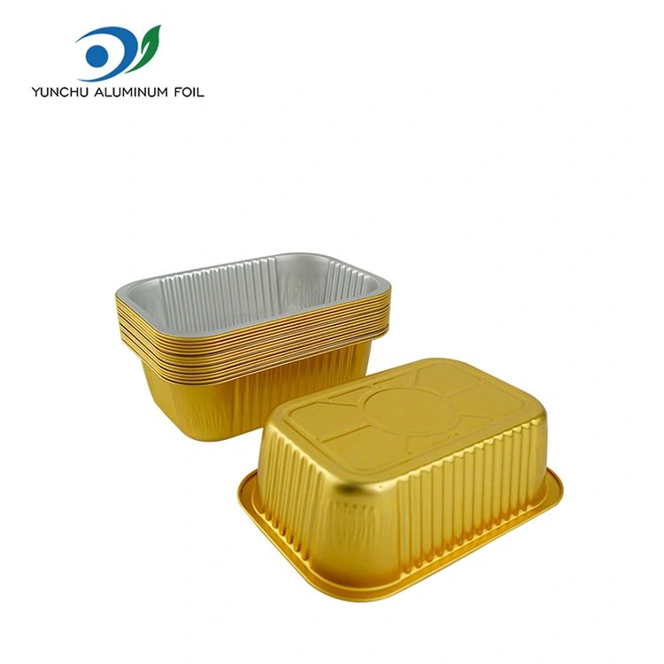 Engangs firkantet segl gratin aluminiumsfolie containere