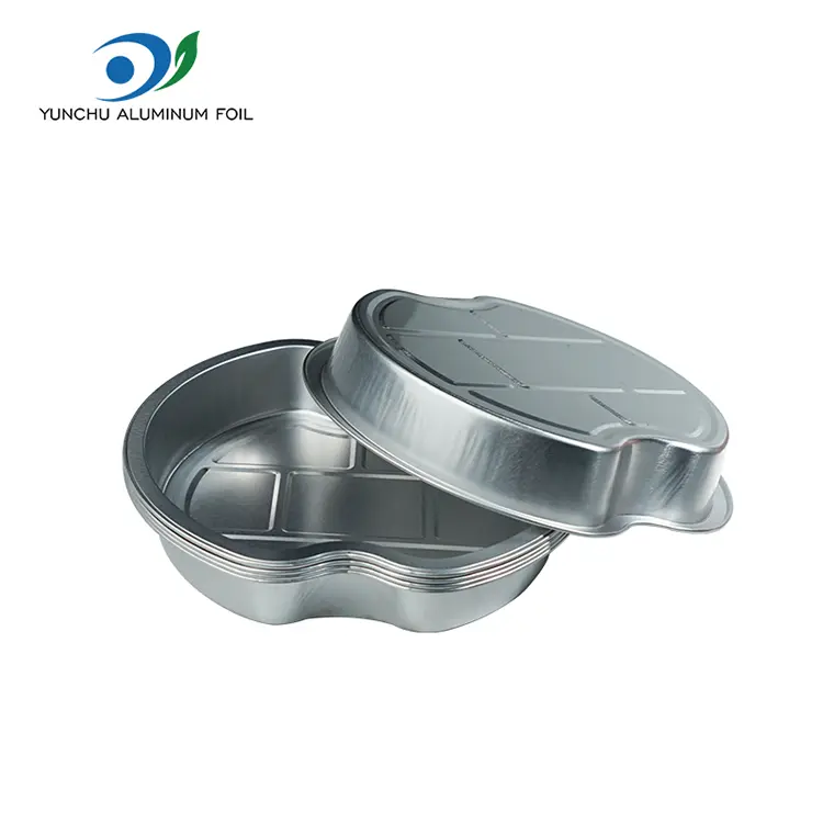 Engangsniveauet takeaways rundt aluminiumsfoliebeholdere