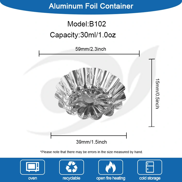 Æggetter er bagt i en luftfriter sølv aluminiumsfolie madbeholder