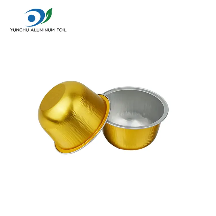 Kraftige runde glatte aluminiumsfoliebeholdere