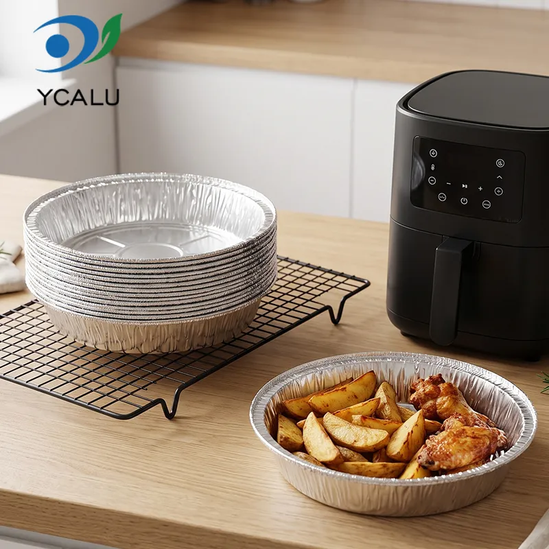 Air Fryer Food Sølv aluminiumsfoliebeholdere