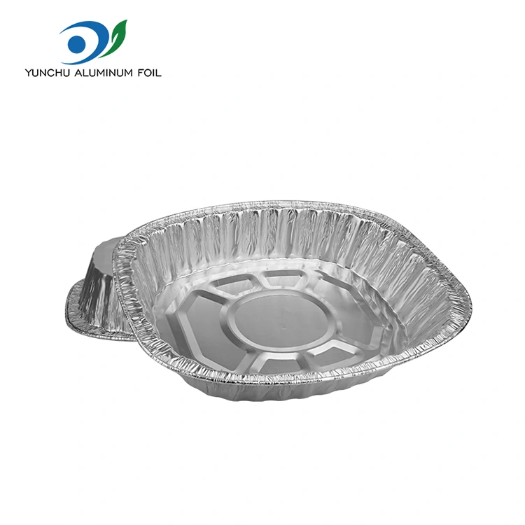 Grillet kyllingemagasisver aluminiumsfoliebeholdere med stor kapacitet.