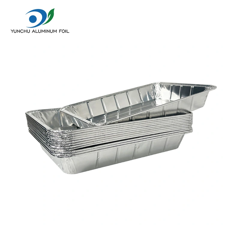 Stor grillet fisk takeaway sølv aluminiumsfolie containere