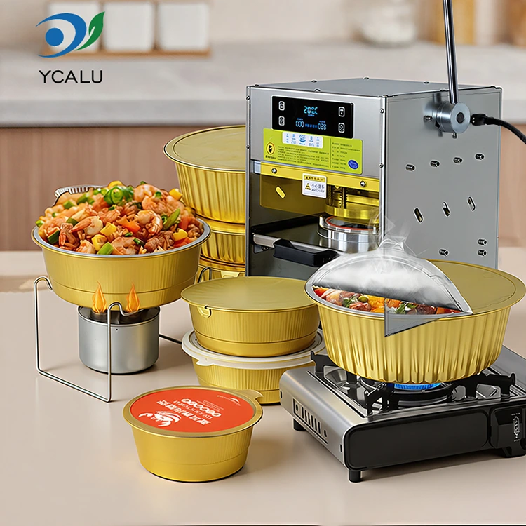 Manuel varmeforseglingsmaskine med guldbeholdere af aluminiumsfolie