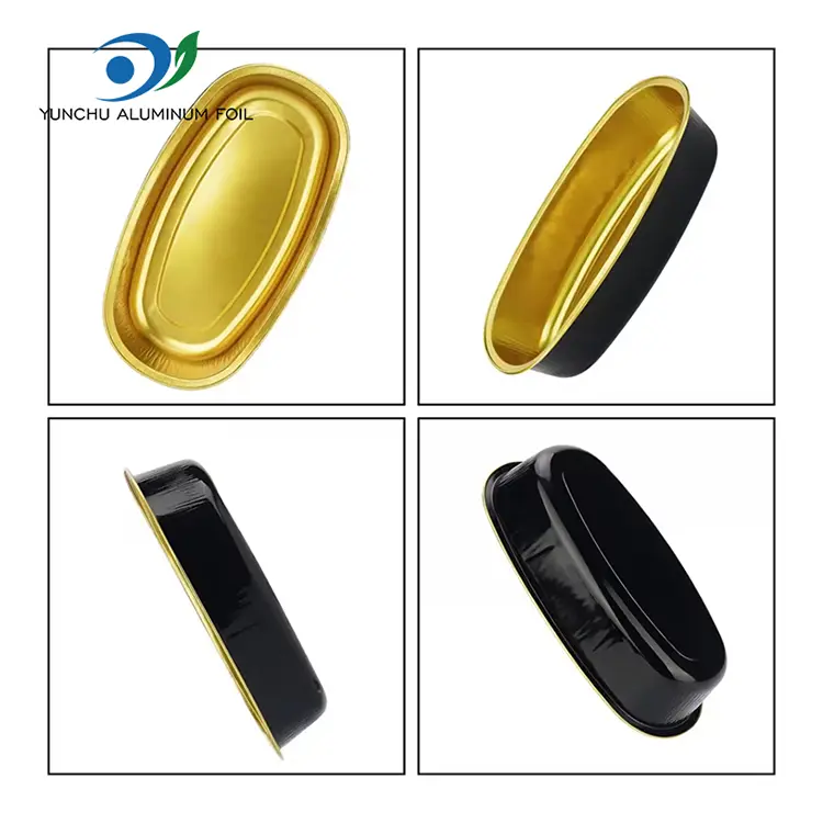 Oval Color Smoothwall aluminiumsfoliebeholdere