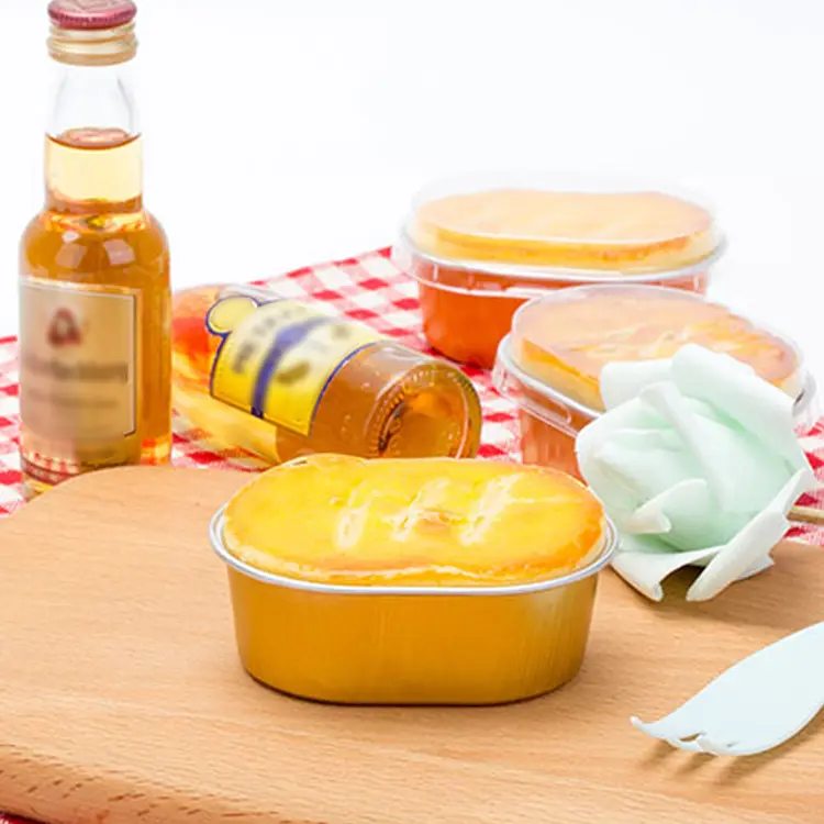 Ovale lysvæggede aluminiumsfoliebeholdere