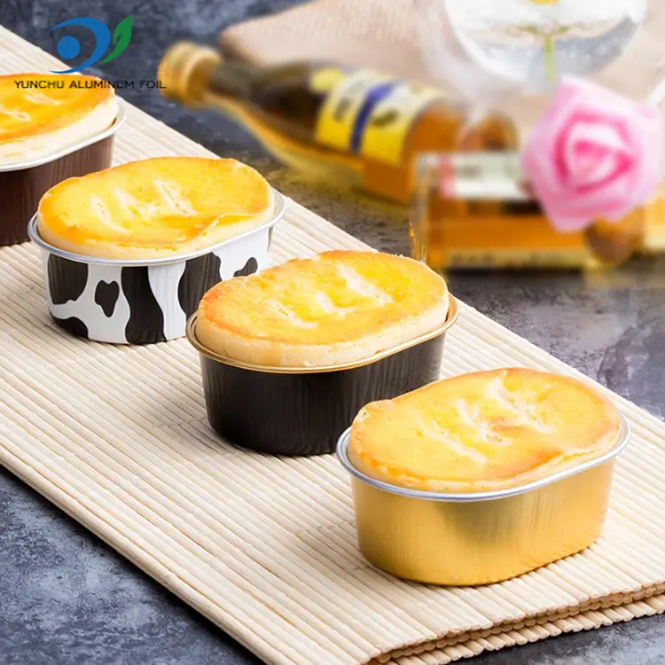 Ovale lysvæggede aluminiumsfoliebeholdere