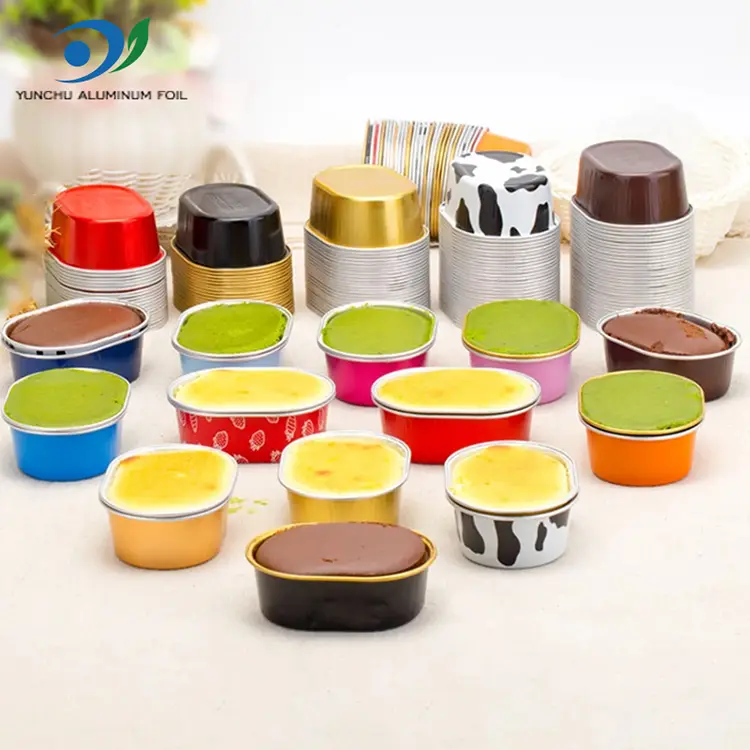 Ovale lysvæggede aluminiumsfoliebeholdere