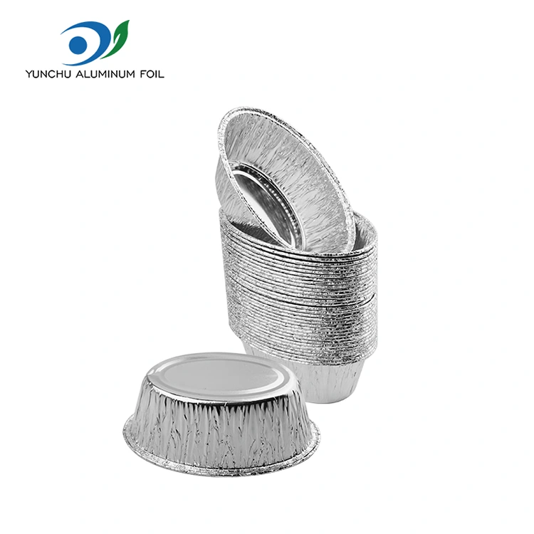 Oval dampet kage sølv aluminium folie madbeholder