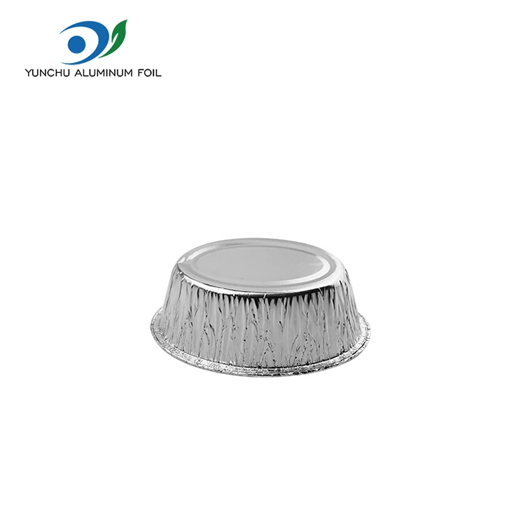 Oval dampet kage sølv aluminium folie madbeholder