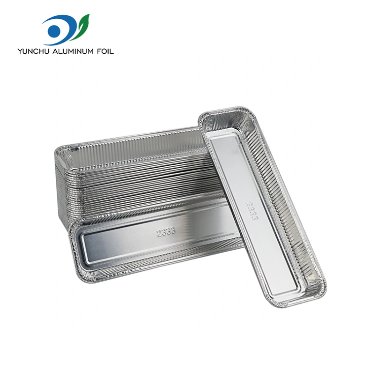 Rektangulær brød Air Fryer sølv aluminiumsfoliebeholdere Rektangulær brød Air Fryer sølv aluminiumsfoliebeholdere