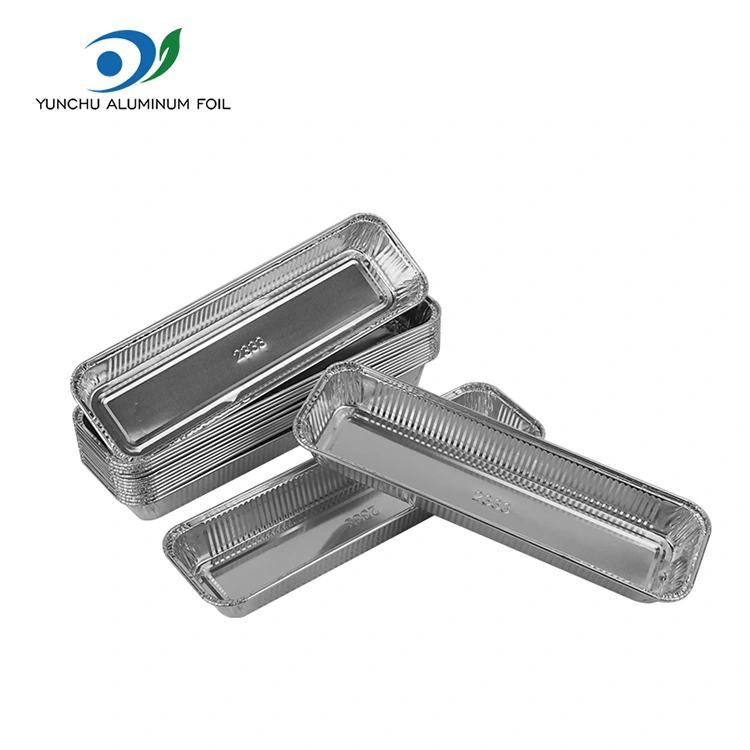 Rektangulær brød Air Fryer sølv aluminiumsfoliebeholdere