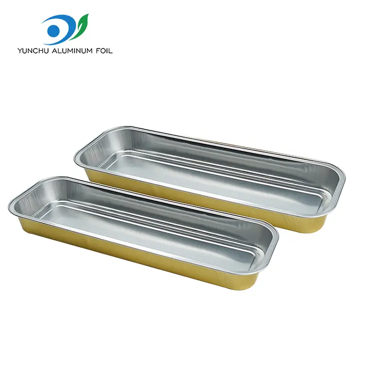 Rektangulært brød Smoothwall aluminiumsfoliebeholdere
