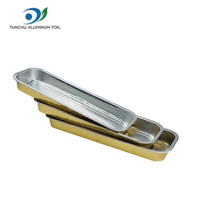 Rektangulært brød Smoothwall aluminiumsfoliebeholdere