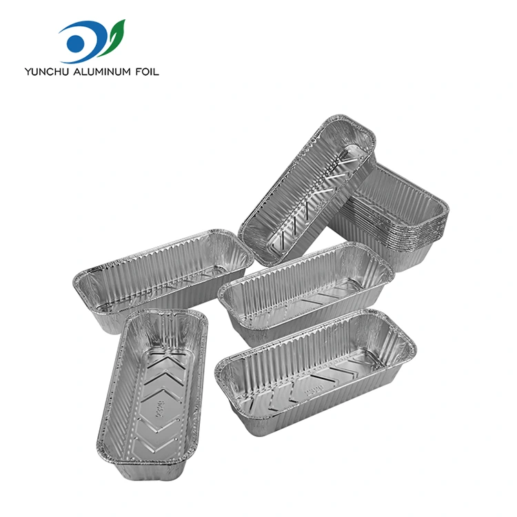 Rektangulær brødbakke bageplade sølv aluminiumsfoliebeholdere Rektangulær brødbakke bageplade sølv aluminiumsfoliebeholdere