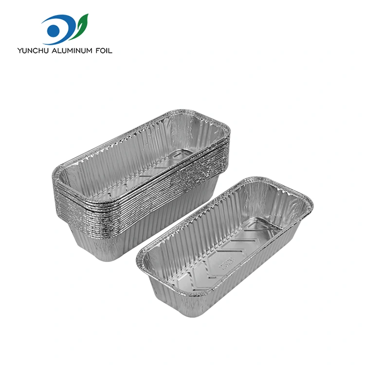Rektangulær brødbakke bageplade sølv aluminiumsfoliebeholdere