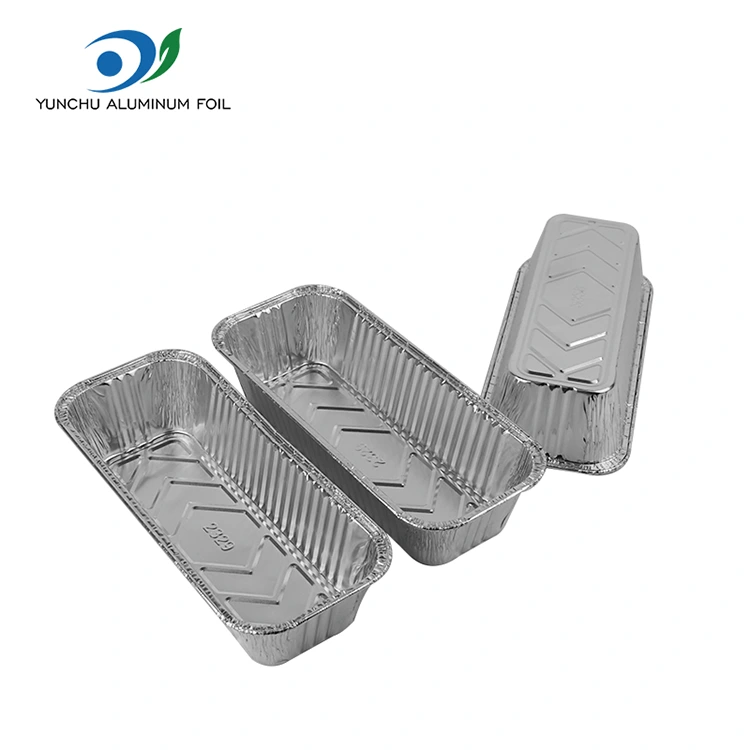 Rektangulær brødbakke bageplade sølv aluminiumsfoliebeholdere