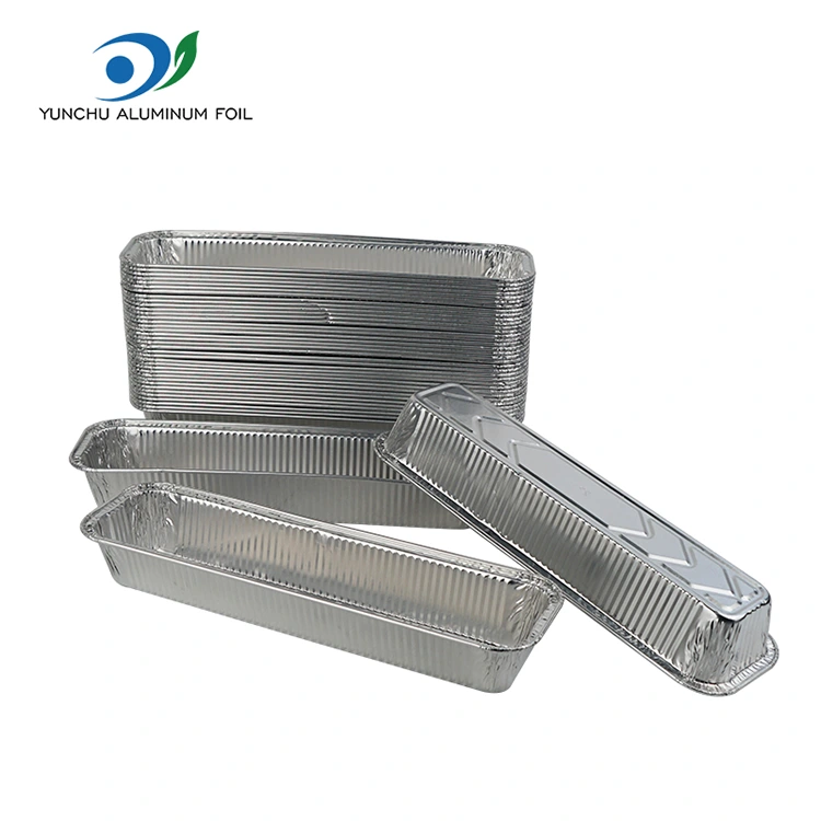 Rektangulær brødbakke bage sølv aluminiumsfoliebeholdere Rektangulær brødbakke bage sølv aluminiumsfoliebeholdere